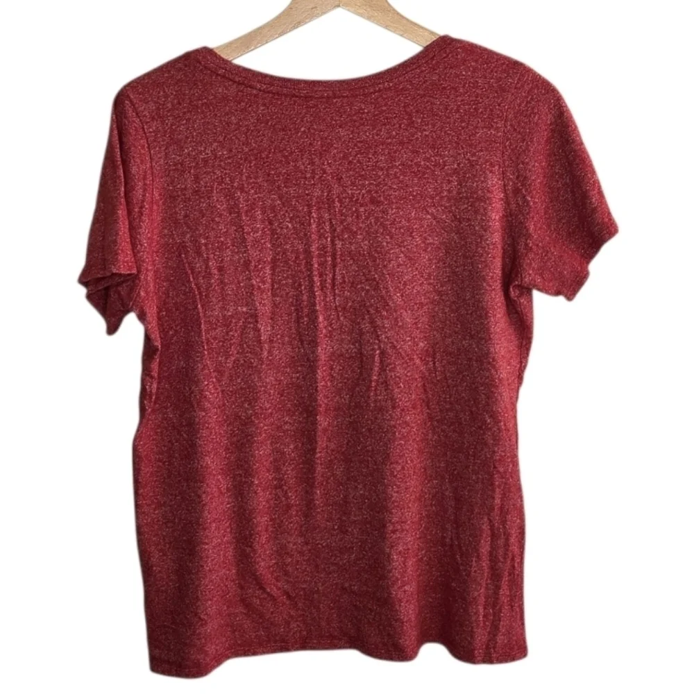 Nike Heathered Red V-neck St. Louis Cardinals Short Sleeve Athletic Cut Tee
